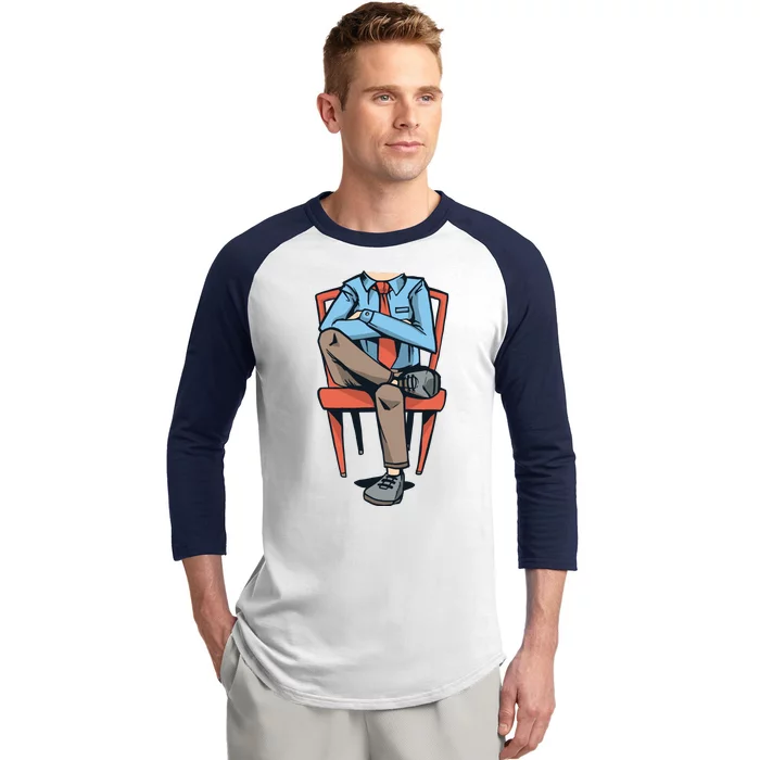 Funny Headless Man Baseball Sleeve Shirt