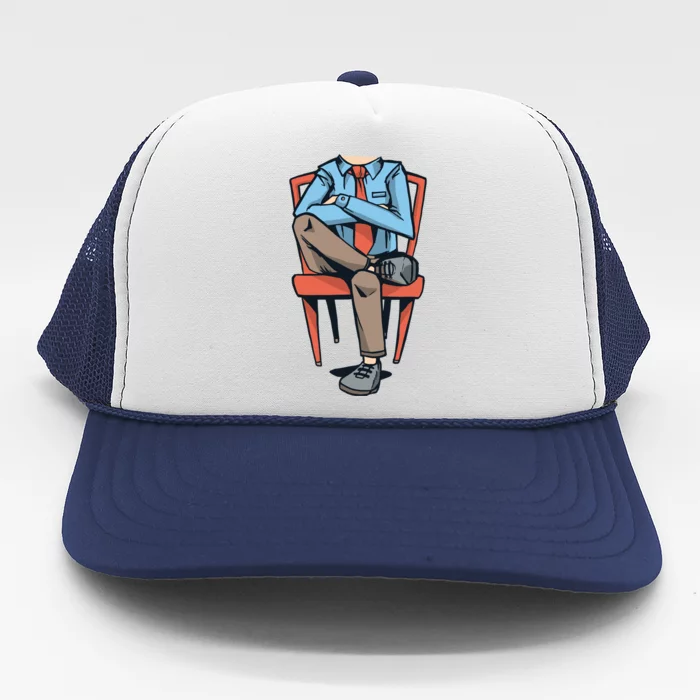 Funny Headless Man Trucker Hat