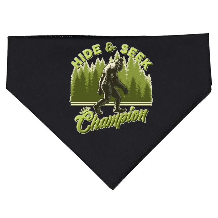 Funny Hide & Seek Champion Big Foot Sasquatch Monster USA-Made Doggie Bandana