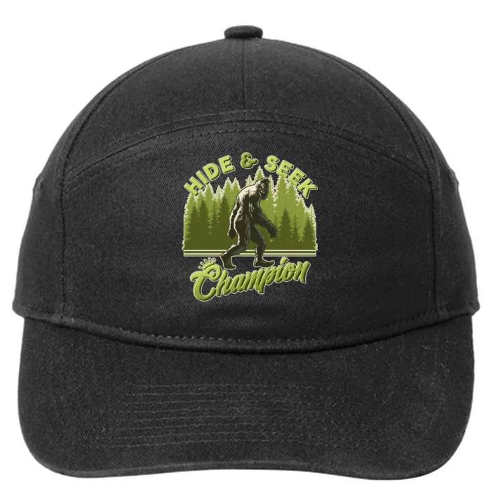 Funny Hide & Seek Champion Big Foot Sasquatch Monster 7-Panel Snapback Hat