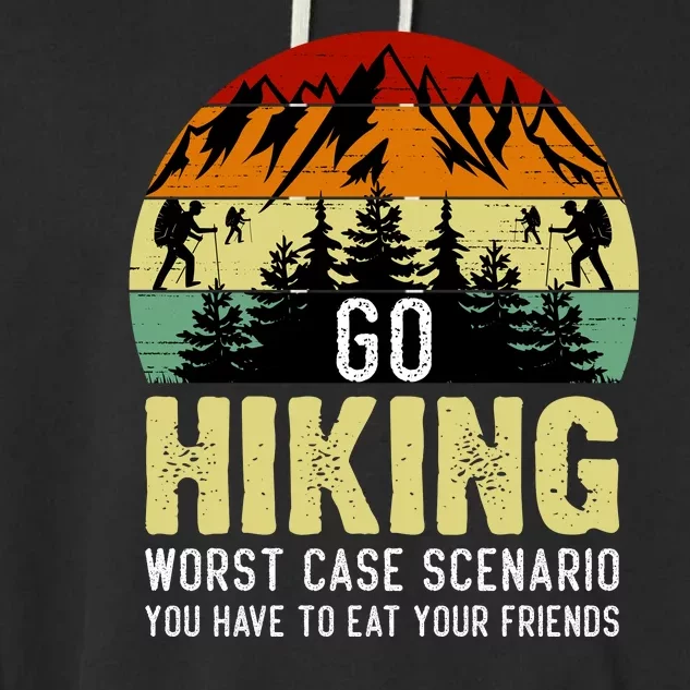 Funny Hiking Garment-Dyed Fleece Hoodie