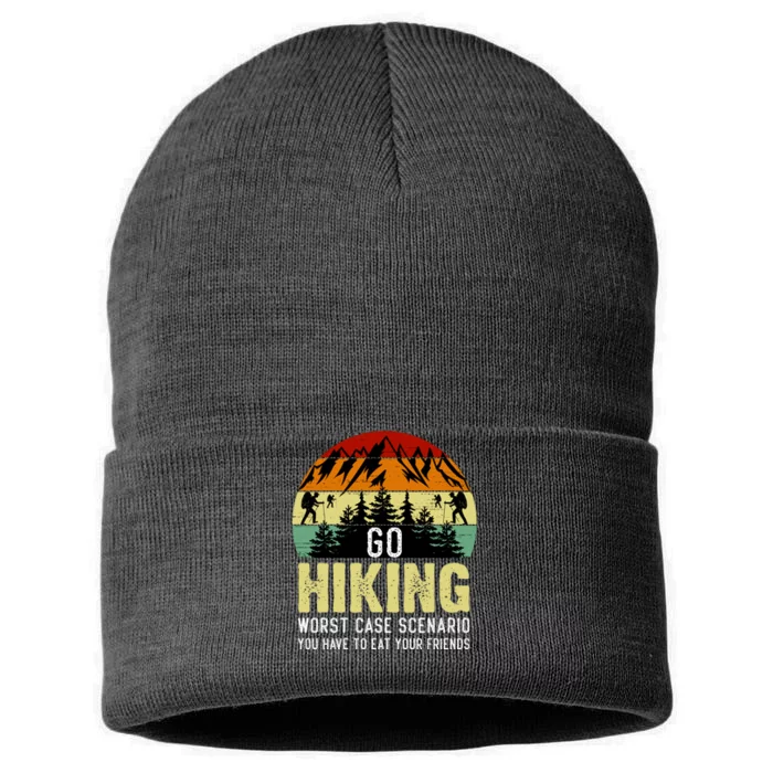 Funny Hiking Sustainable Knit Beanie