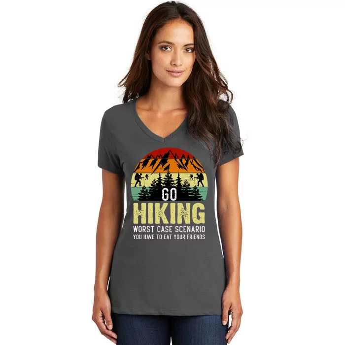 Funny Hiking Women's V-Neck T-Shirt