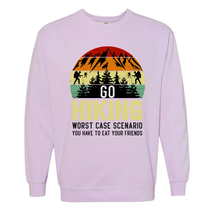 Funny Hiking Garment-Dyed Sweatshirt