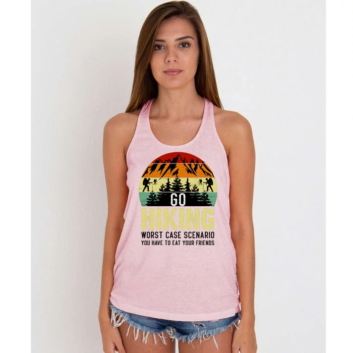 Funny Hiking Women's Knotted Racerback Tank