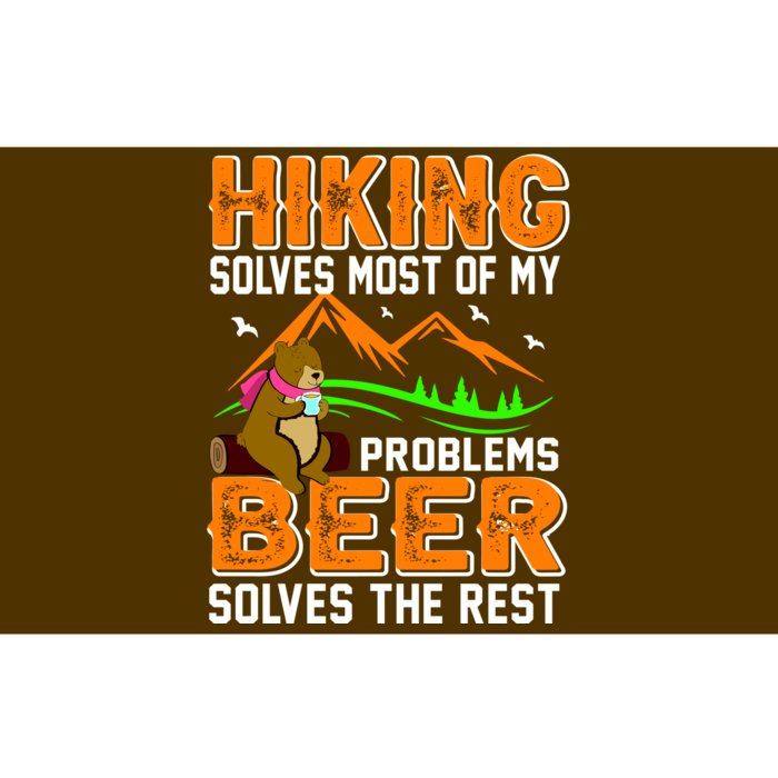 Funny Hiking Beer Solves Problems Bumper Sticker