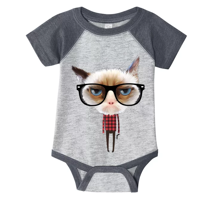 Funny Hipster Cat Infant Baby Jersey Bodysuit