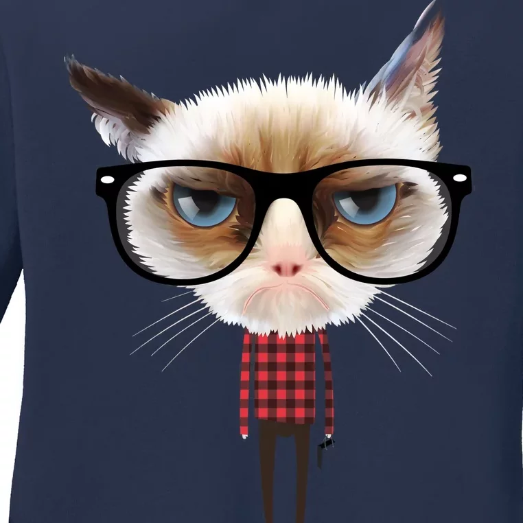 Funny Hipster Cat Ladies Long Sleeve Shirt