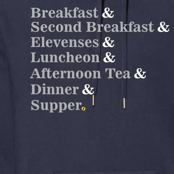 Funny Hobbit Meals Premium Hoodie