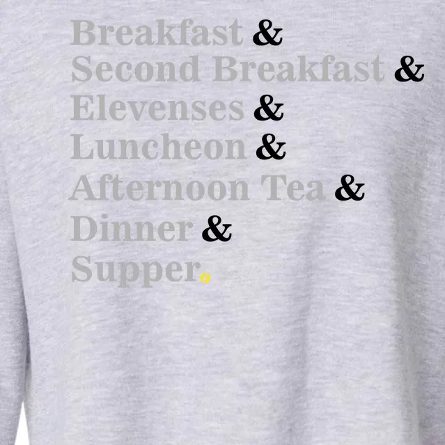 Funny Hobbit Meals Cropped Pullover Crew