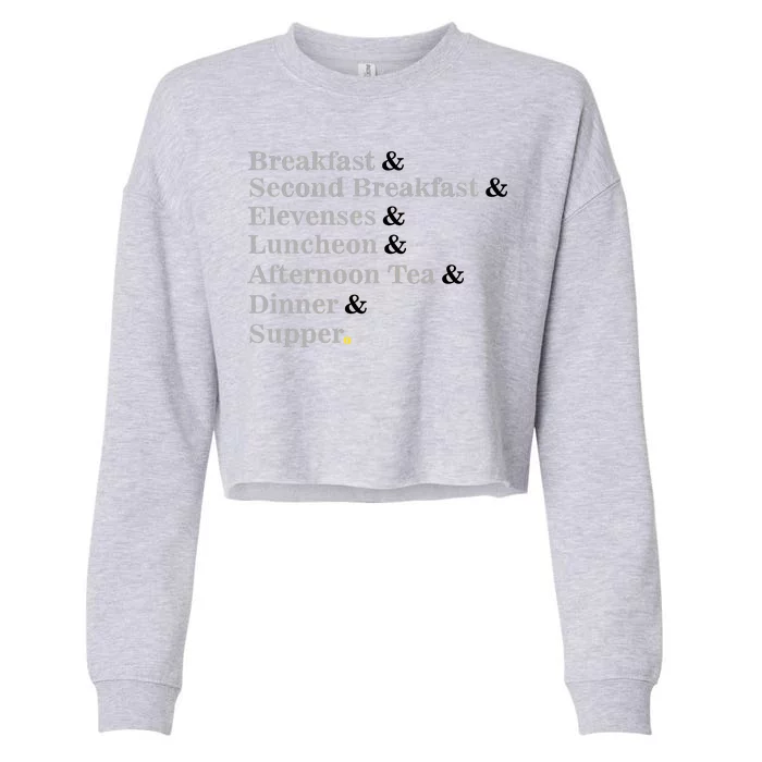 Funny Hobbit Meals Cropped Pullover Crew