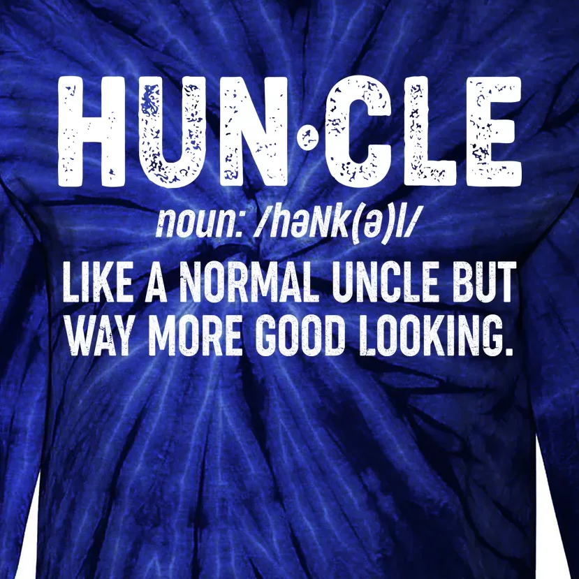 Funny HUNCLE Definition Tie-Dye Long Sleeve Shirt