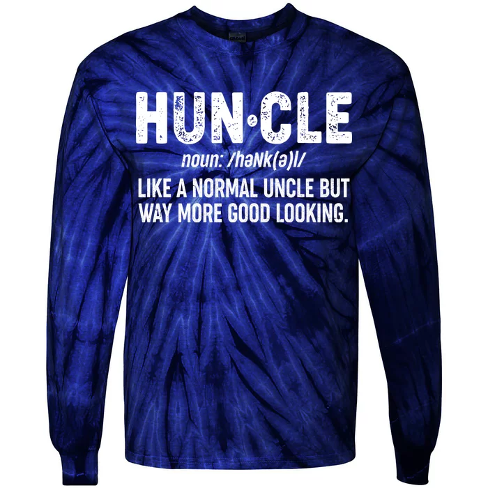 Funny HUNCLE Definition Tie-Dye Long Sleeve Shirt