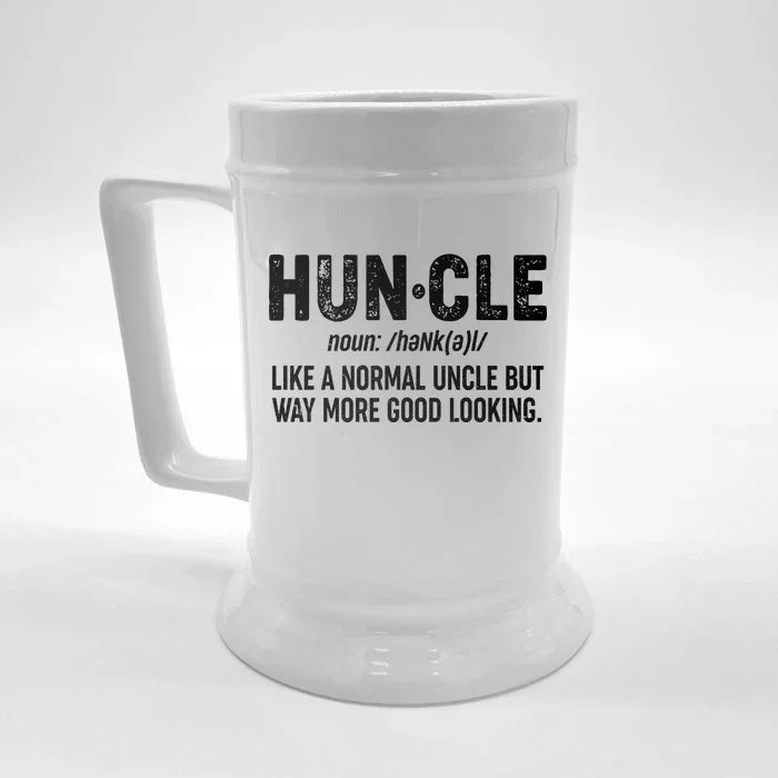 Funny HUNCLE Definition Front & Back Beer Stein