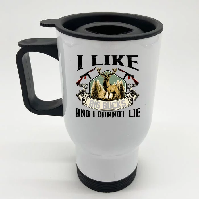 Funny Hunting Bucks Front & Back Stainless Steel Travel Mug