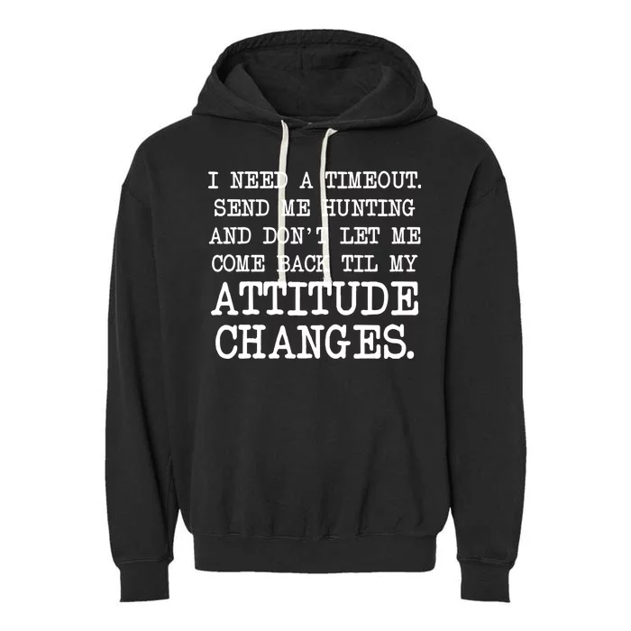 Funny Hunting Meme Garment-Dyed Fleece Hoodie