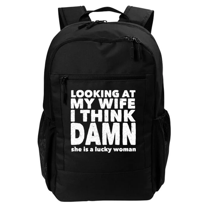 Funny Husband Lucky Wife Daily Commute Backpack