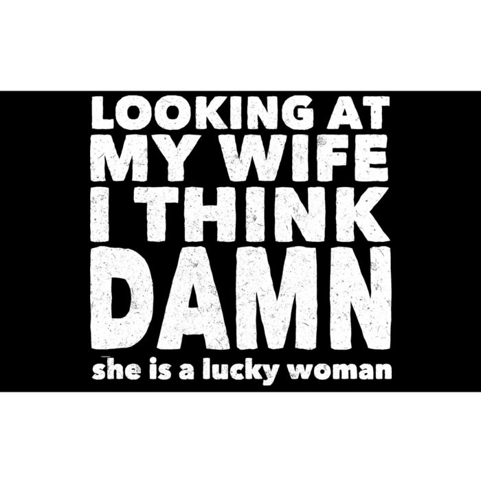 Funny Husband Lucky Wife Bumper Sticker