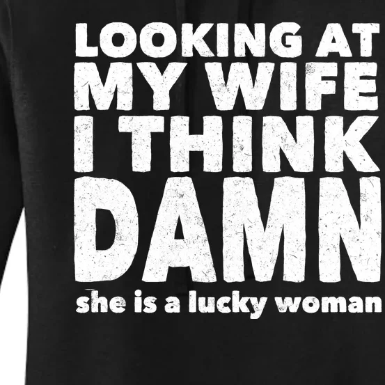 Funny Husband Lucky Wife Women's Pullover Hoodie