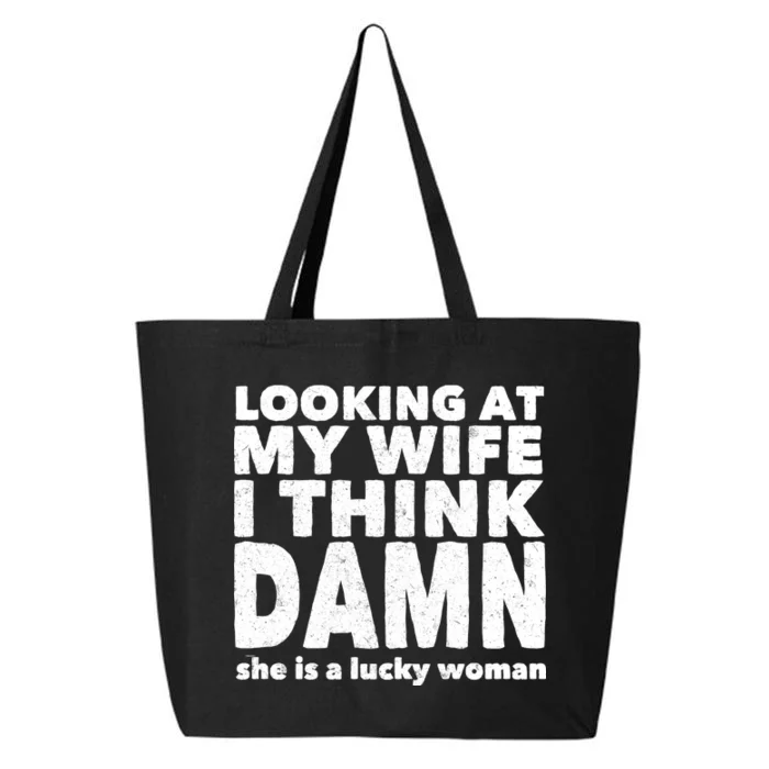 Funny Husband Lucky Wife 25L Jumbo Tote