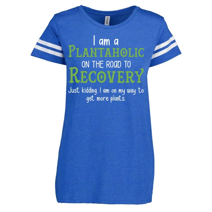 Funny I Am A Plantaholic On the Road To Recovery Enza Ladies Jersey Football T-Shirt