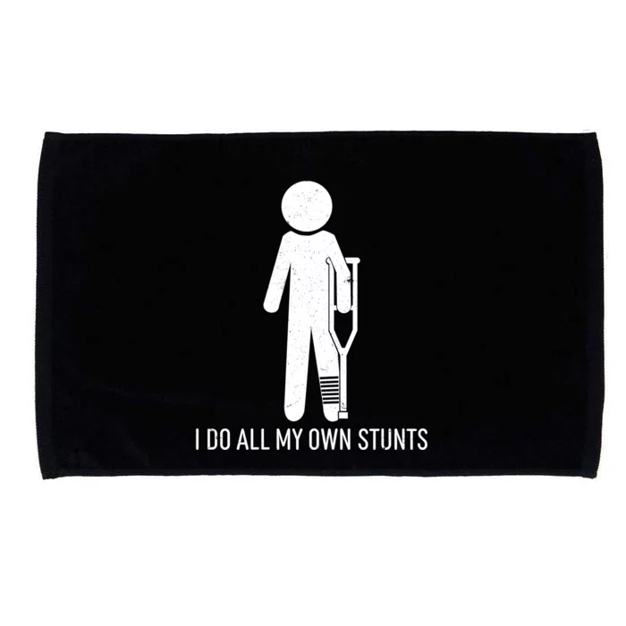 Funny I Do All Of My Own Stunts Microfiber Hand Towel