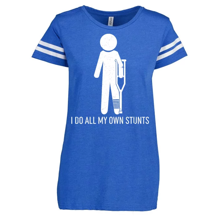 Funny I Do All Of My Own Stunts Enza Ladies Jersey Football T-Shirt