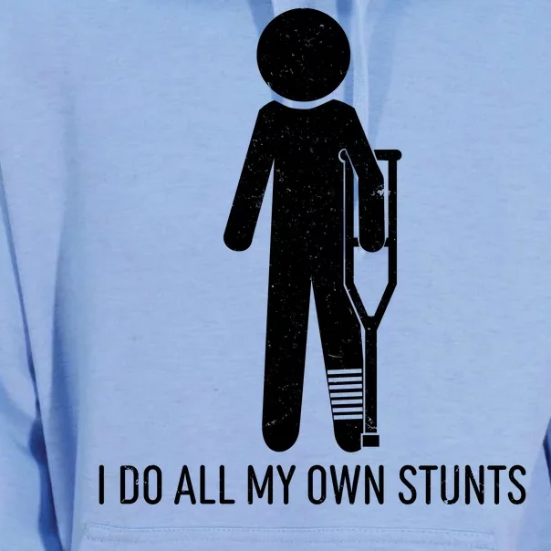 Funny I Do All Of My Own Stunts Unisex Surf Hoodie