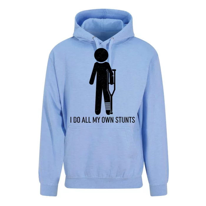 Funny I Do All Of My Own Stunts Unisex Surf Hoodie