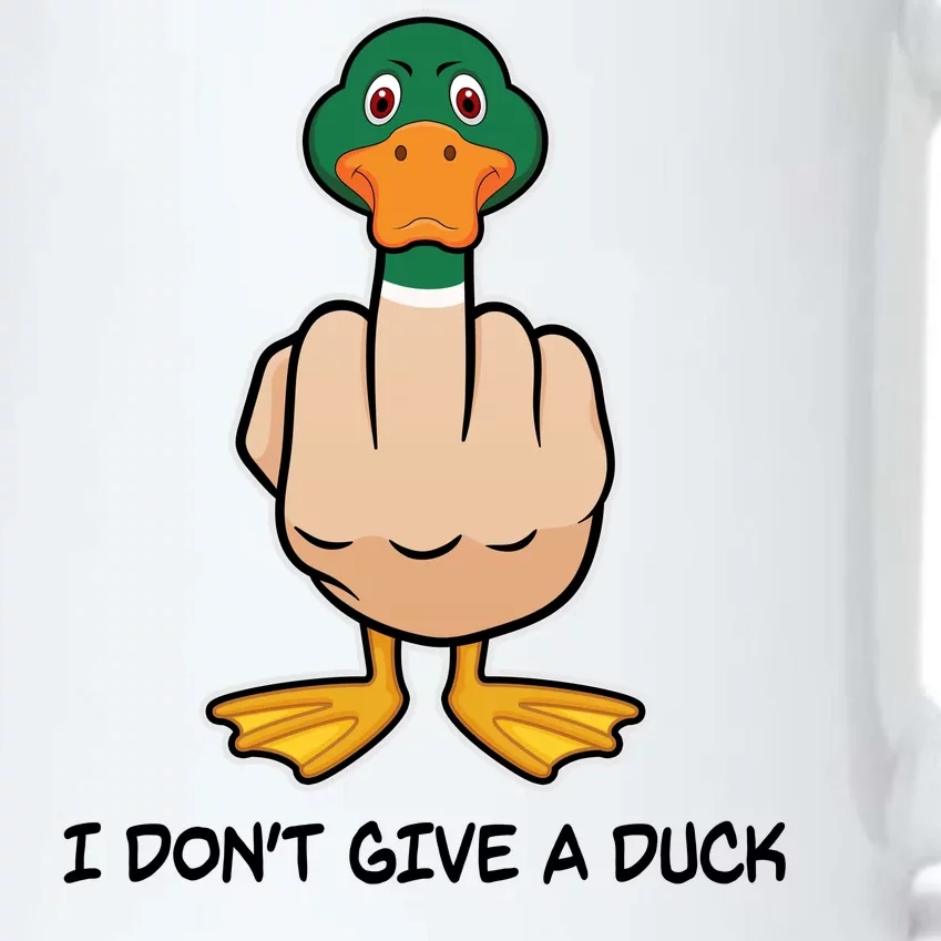 Funny I Don't Give A Duck Black Color Changing Mug