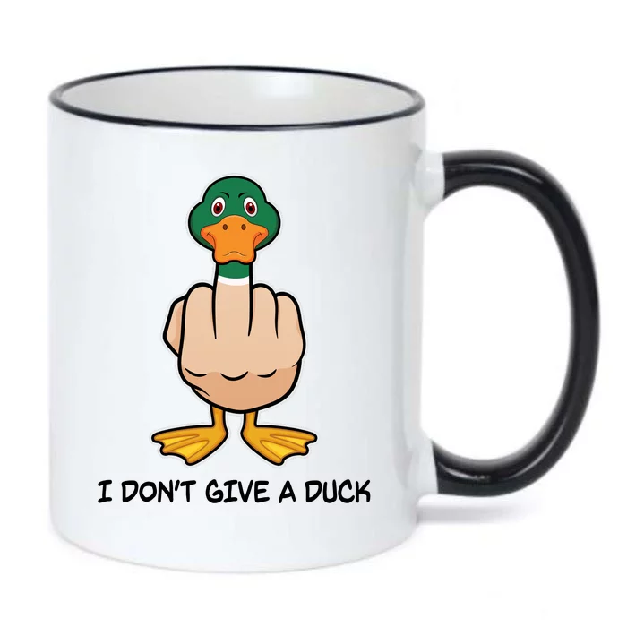 Funny I Don't Give A Duck Black Color Changing Mug