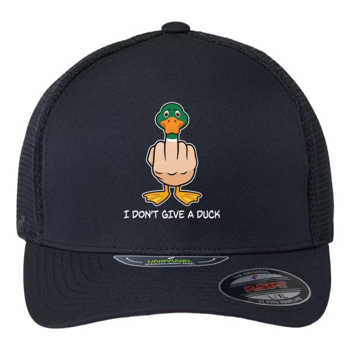 Funny I Don't Give A Duck Flexfit Unipanel Trucker Cap