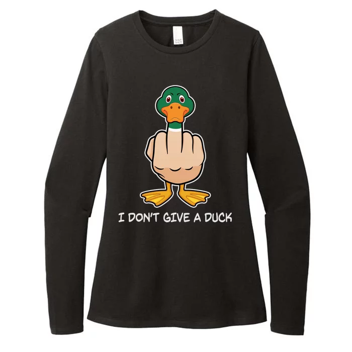 Funny I Don't Give A Duck Womens CVC Long Sleeve Shirt