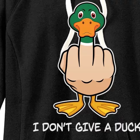 Funny I Don't Give A Duck Women's Fleece Hoodie