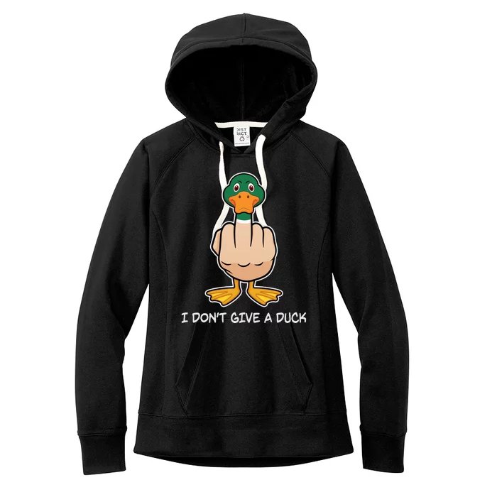 Funny I Don't Give A Duck Women's Fleece Hoodie