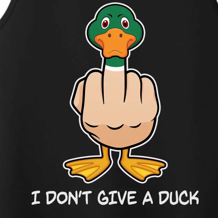 Funny I Don't Give A Duck Performance Tank