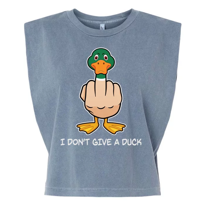 Funny I Don't Give A Duck Garment-Dyed Women's Muscle Tee