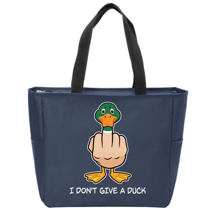 Funny I Don't Give A Duck Zip Tote Bag