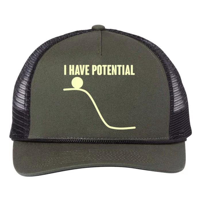 Funny I Have Potential Science Retro Rope Trucker Hat Cap