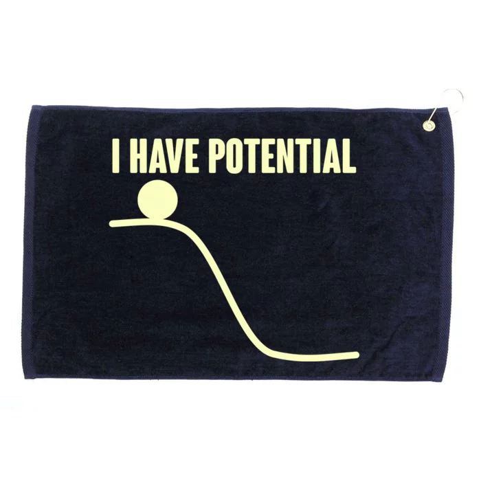 Funny I Have Potential Science Grommeted Golf Towel