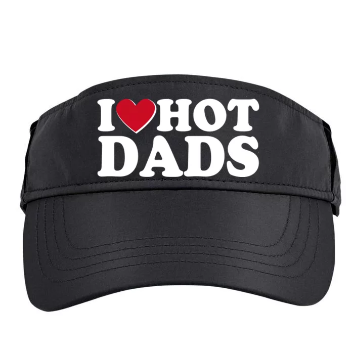 Funny I Heart Love Hot Dads Adult Drive Performance Visor