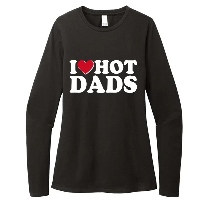 Funny I Heart Love Hot Dads Womens CVC Long Sleeve Shirt