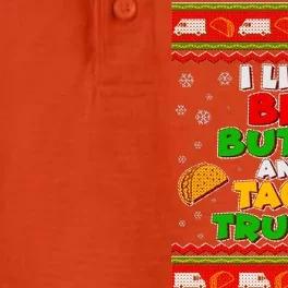 Funny I Like Big Butts and Tacos Trucks Ugly Christmas Dry Zone Grid Performance Polo