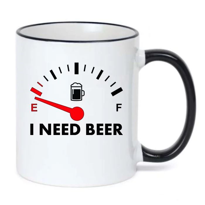 Funny I Need Beer Gas Meter Black Color Changing Mug