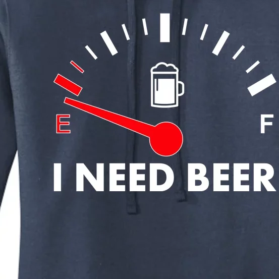 Funny I Need Beer Gas Meter Women's Pullover Hoodie