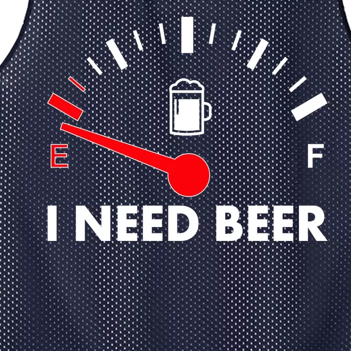 Funny I Need Beer Gas Meter Mesh Reversible Basketball Jersey Tank