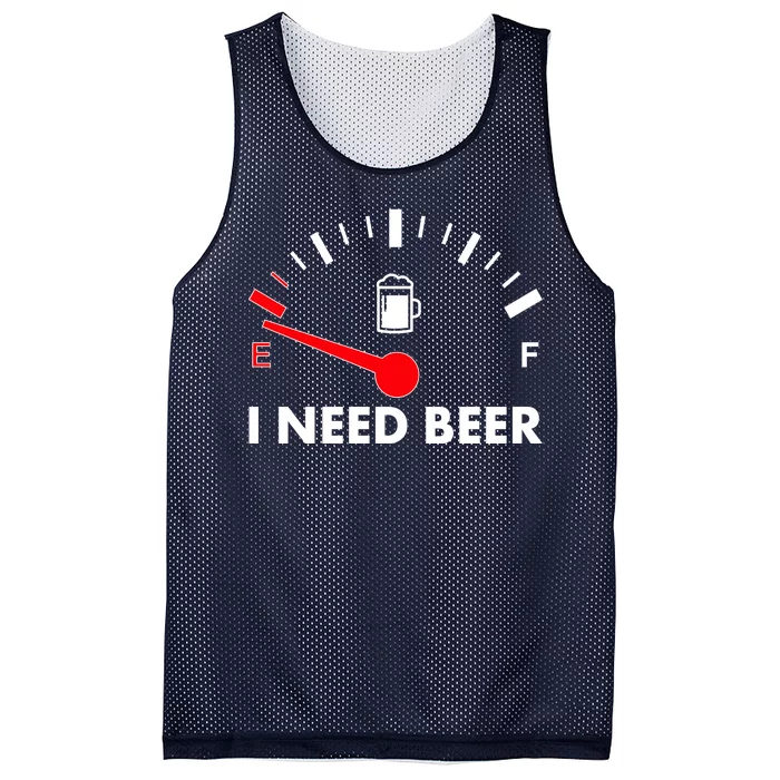 Funny I Need Beer Gas Meter Mesh Reversible Basketball Jersey Tank