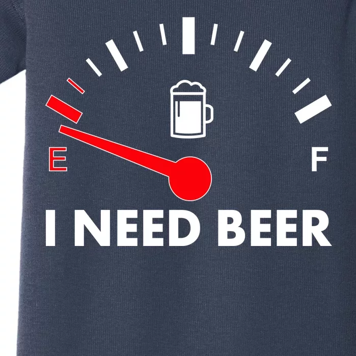 Funny I Need Beer Gas Meter Baby Bodysuit