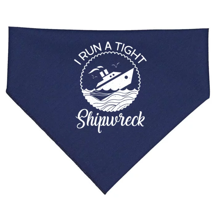 Funny I Run a Tight Shipwreck USA-Made Doggie Bandana