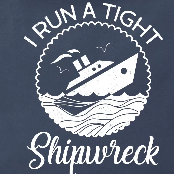 Funny I Run a Tight Shipwreck Zip Tote Bag